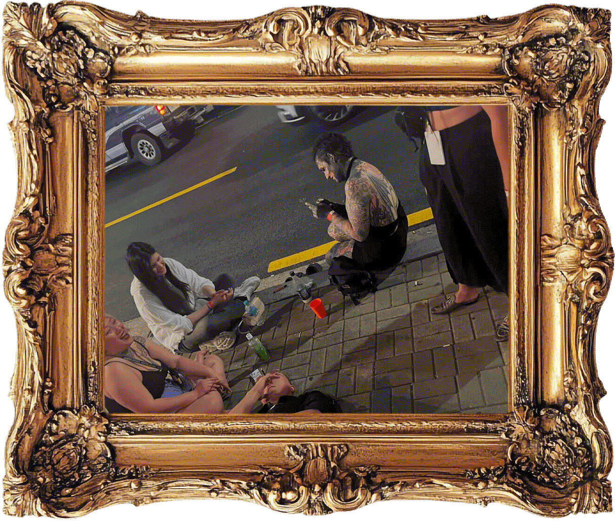 협력 아티스트들과 기념 사진