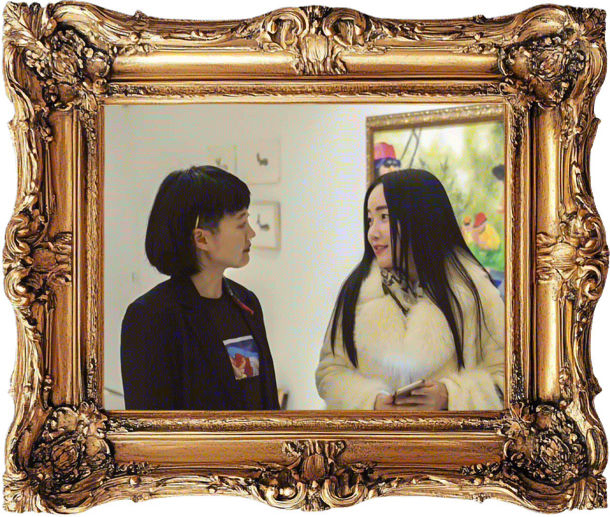 소속 아티스트 박가인과 낸시랭의 기념사진